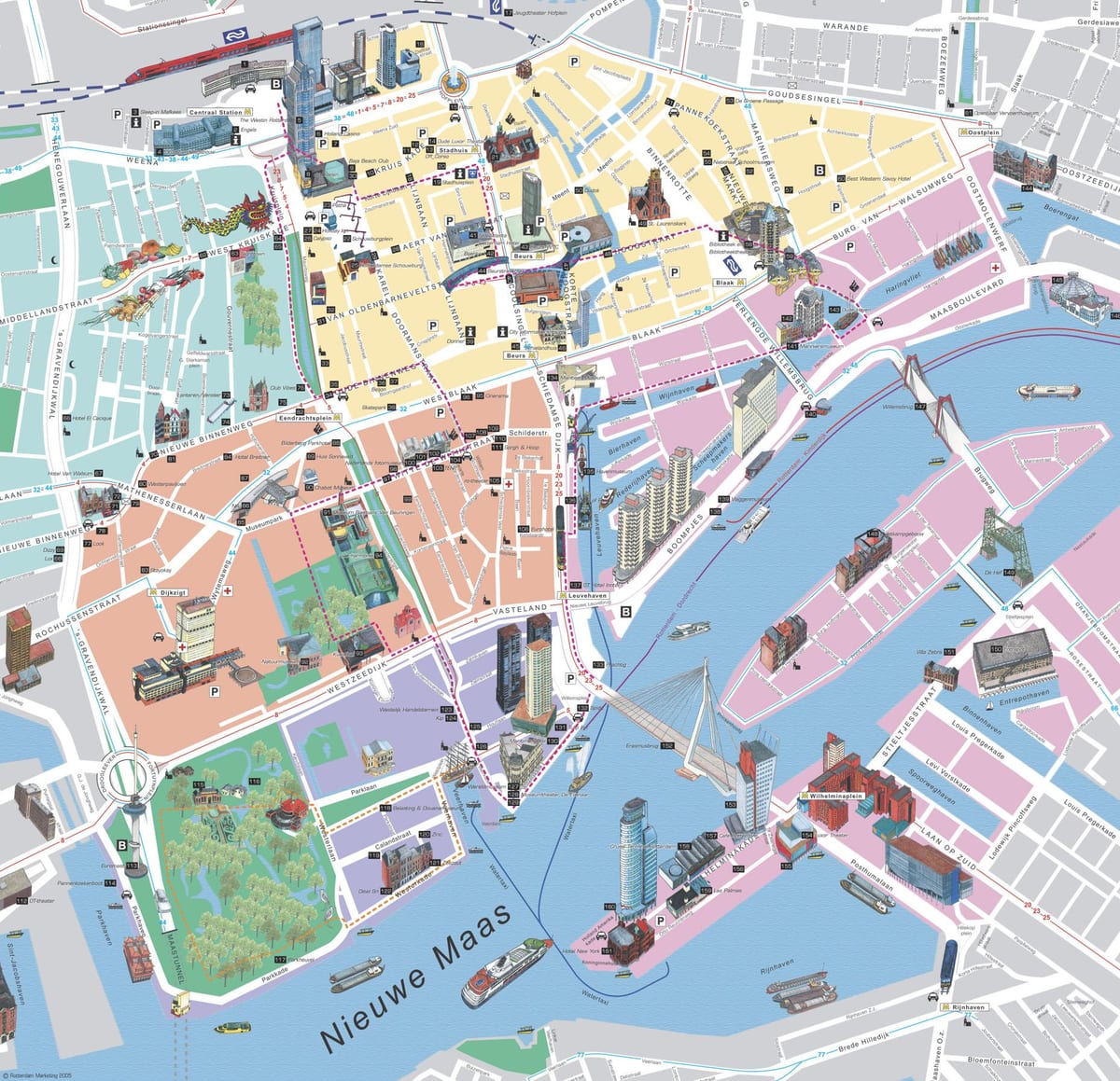 Rotterdam på et kort