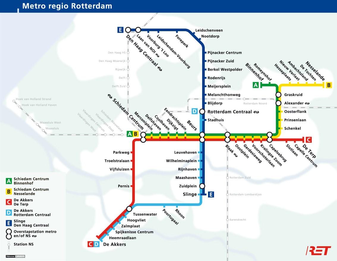 ret kort Rotterdam